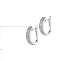 Kolczyki z białego złota z diamentami - koła - 0,89 ct - próba 585