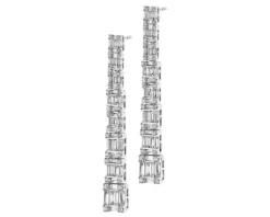 Kolczyki z białego złota z diamentami - 1,99 ct - próba 750