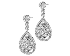 Kolczyki z białego złota z brylantami - 2,29 ct - próba 585