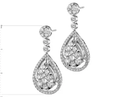 Kolczyki z białego złota z brylantami - 2,29 ct - próba 585