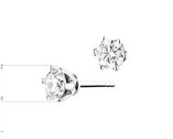 Kolczyki z białego złota z brylantami i szafirami - próba 585