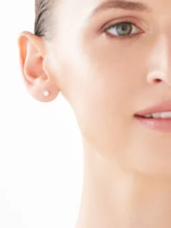 Kolczyki z białego złota z brylantami - 0,40 ct - próba 585