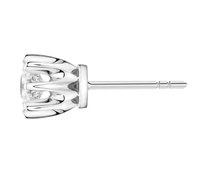 Kolczyki z białego złota z brylantami - SI2/H - 0,68 ct - próba 585