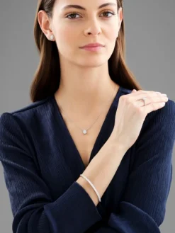 Kolczyki z białego złota z diamentami - SI2/H - 1,11 ct - próba 750