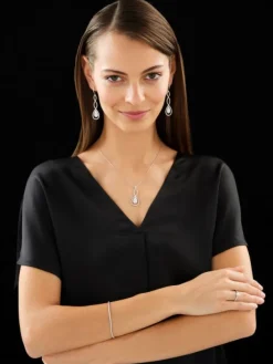 Kolczyki z białego złota z brylantami - 1,45 ct - próba 585