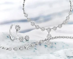 Kolczyki z białego złota z brylantami - 0,41 ct - próba 585