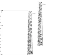 Kolczyki z białego złota z brylantami - 1,70 ct - próba 750