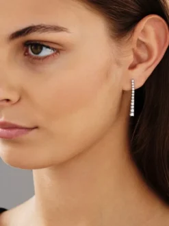 Kolczyki z białego złota z brylantami - 1,70 ct - próba 750