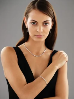 Kolczyki z białego złota z brylantami - 1,70 ct - próba 750