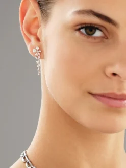 Kolczyki z białego złota z brylantami - 0,65 ct - próba 585