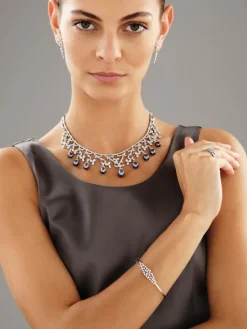 Kolczyki z białego złota z brylantami - 0,65 ct - próba 585