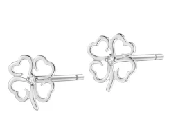 Kolczyki z białego złota z brylantami laboratoryjnymi - koła - 3,00 ct - próba 750