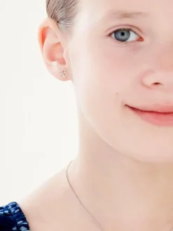 Kolczyki z białego złota z brylantami laboratoryjnymi - koła - 3,00 ct - próba 750