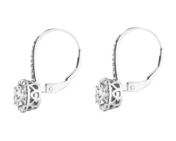 Kolczyki z białego złota z brylantami - 0,86 ct - próba 750