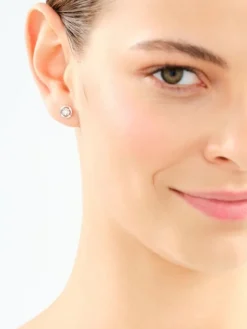 Kolczyki z białego złota z brylantami - 0,36 ct - próba 750