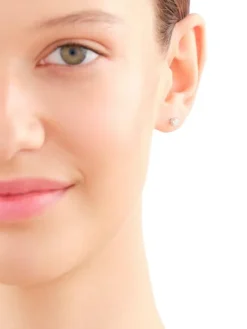 Kolczyki z białego złota z brylantami - 0,36 ct - próba 750