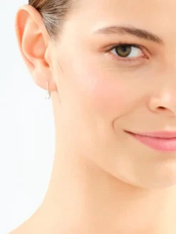 Kolczyki z białego złota z brylantami - 0,33 ct - próba 585