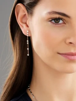 Kolczyki z białego złota z brylantami - 1,06 ct - próba 750