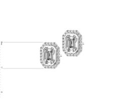 Kolczyki z białego złota z diamentami - 0,95 ct - próba 750