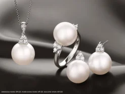 Kolczyki z białego złota z diamentami i topazami London Blue - próba 585