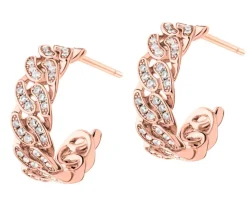 Kolczyki z mosiądzu pozłacane z cyrkoniami