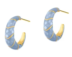 Kolczyki z mosiądzu pozłacane z muszlą