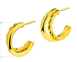 Kolczyki z mosiądzu pozłacane