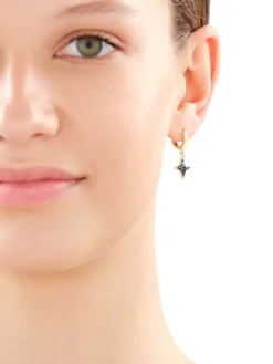 Kolczyki z mosiądzu pozłacane z muszlą