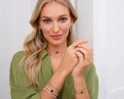 Kolczyki z mosiądzu pozłacane z cyrkoniami