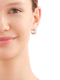 Kolczyki z mosiądzu rodowane z cyrkoniami