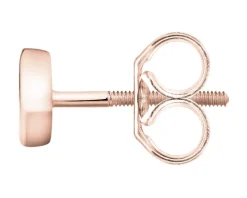 Kolczyki z różowego i białego złota z brylantami - 0,10 ct - próba 585
