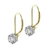 Kolczyki z żółtego i białego złota z brylantami - SI2/H - 1,00 ct - próba 585