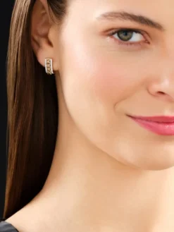 Kolczyki z żółtego złota z brylantami - 1,13 ct - próba 585