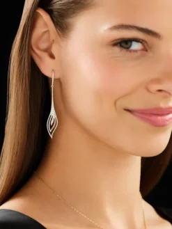 Kolczyki z żółtego złota z brylantami - 0,77 ct - próba 585