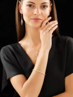 Kolczyki z żółtego złota z brylantami - 0,77 ct - próba 585