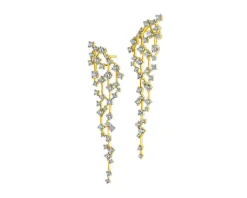 Kolczyki z żółtego złota z brylantami - 2,18 ct - próba 585