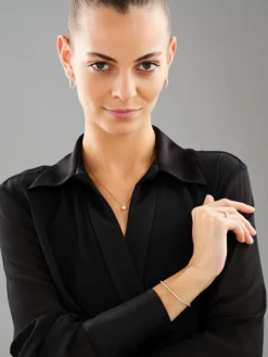 Kolczyki z żółtego złota z brylantami laboratoryjnymi - koła - 0,90 ct - próba 750