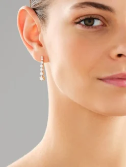 Kolczyki z żółtego złota z brylantami laboratoryjnymi - 2,00 ct - próba 750