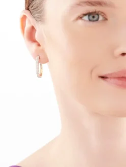 Kolczyki z żółtego złota z brylantami - koła - 0,93 ct - próba 585