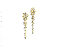 Kolczyki z żółtego złota z brylantami - 1,00 ct - próba 585