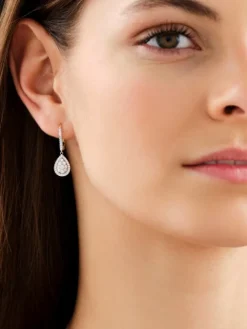 Kolczyki z żółtego złota z brylantami - 0,80 ct - próba 585