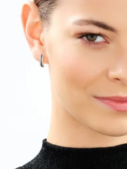 Kolczyki z żółtego złota z diamentami - 0,20 ct - próba 585