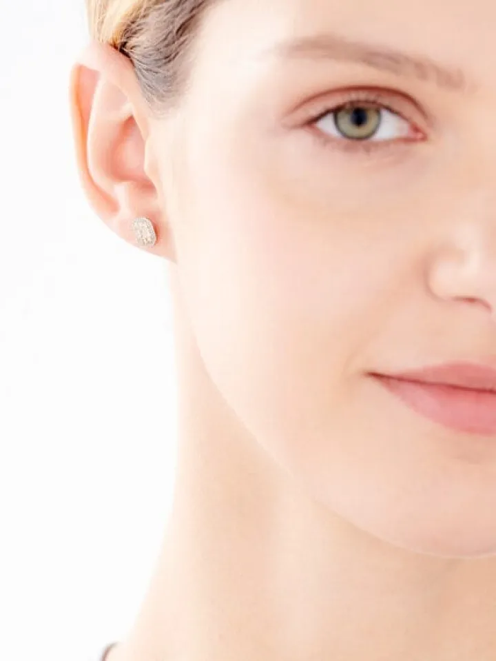 Kolczyki z żółtego złota z diamentami - 0,40 ct - próba 585