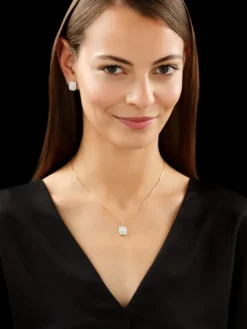 Kolczyki z żółtego złota z diamentami - 1,40 ct - próba 585