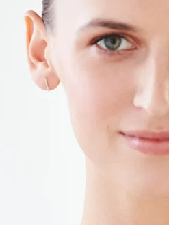 Kolczyki z żółtego złota z diamentami - 0,05 ct - próba 375