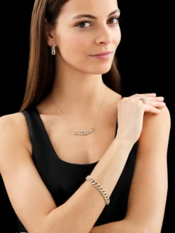 Kolczyki z żółtego złota z diamentami - 0,50 ct - próba 585