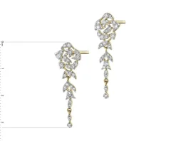 Kolczyki z żółtego złota z diamentami - 0,56 ct - próba 585