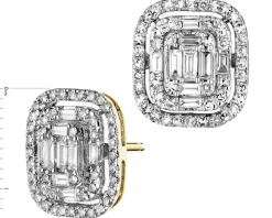 Kolczyki z żółtego złota z diamentami - 1,00 ct - próba 585