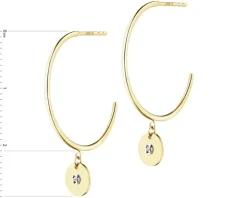 Kolczyki z żółtego złota z diamentami - koła - 0,01 ct - próba 375