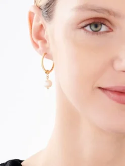 Kolczyki ze stali szlachetnej z perłami